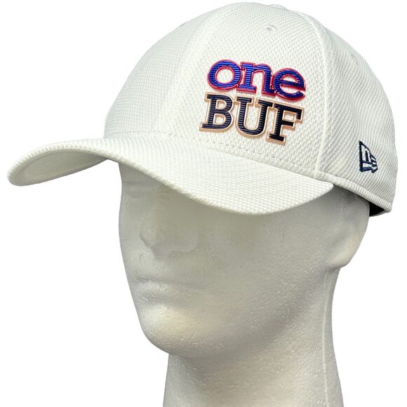 One Buf Baseball Cap Hat Buffalo Sabres Bills ONEBUF Kelly Pegula New Era White - Picture 1 of 11